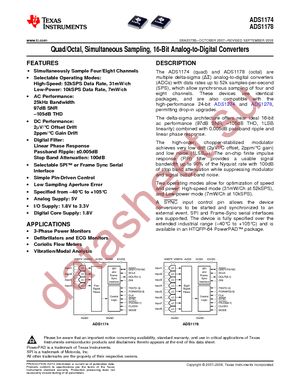 ADS1174IPAPRG4 datasheet  